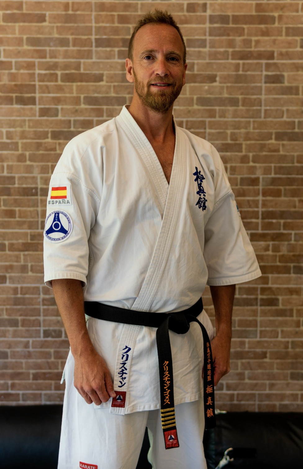 Shihan Kristian Gómez Gunnebring, 5º Dan, en el dojo de Majadahonda